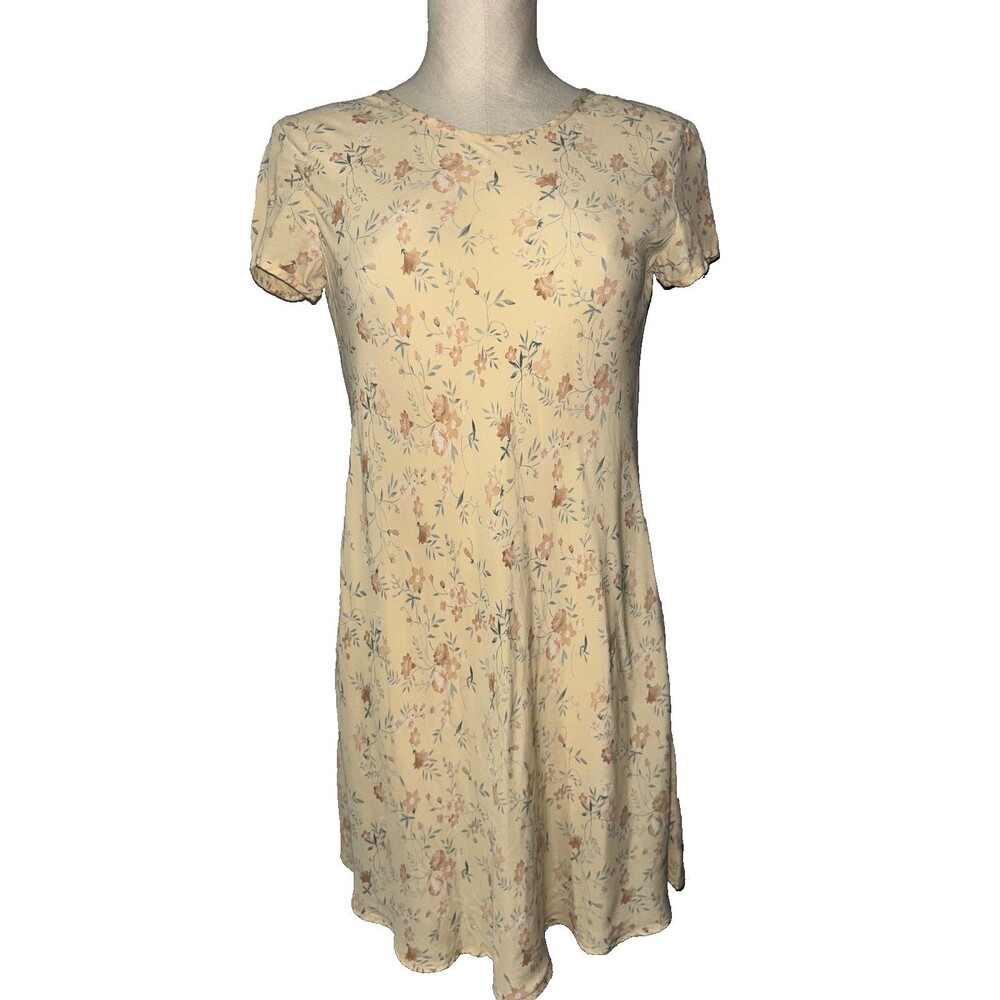 Ann Taylor Loft Vintage Made in USA Women’s Mini Dress size S Butter Yellow